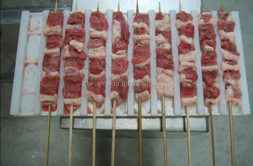 Factory price high quality automatic souvlaki meat skewer machine