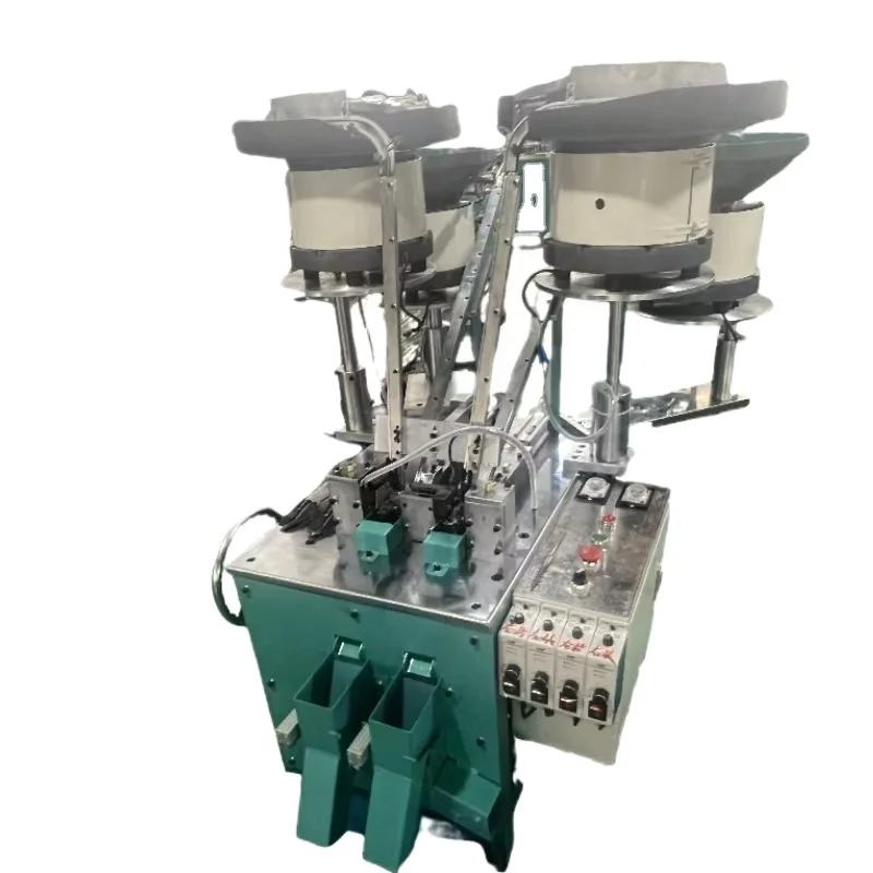 KYY Non Lock Slider Assembly Machine Automatic Luggage Bag Zipper Slider Making Machine with Customized Multiple Vibrators