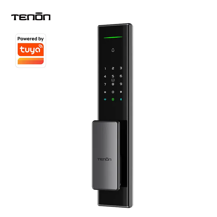 Tuya Smart Remote Control Fingerprint Door Lock Fully Automatic Electronic Security Digital Pull Push Smart Lock Keyless