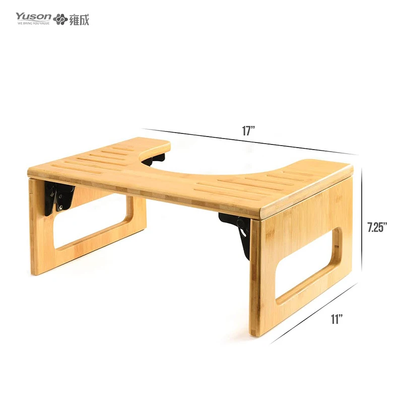 Yuson A9950 Bath Shower Seat Stool Adjustable Bath Stool high quality bamboo Original Adjustable toilet stool