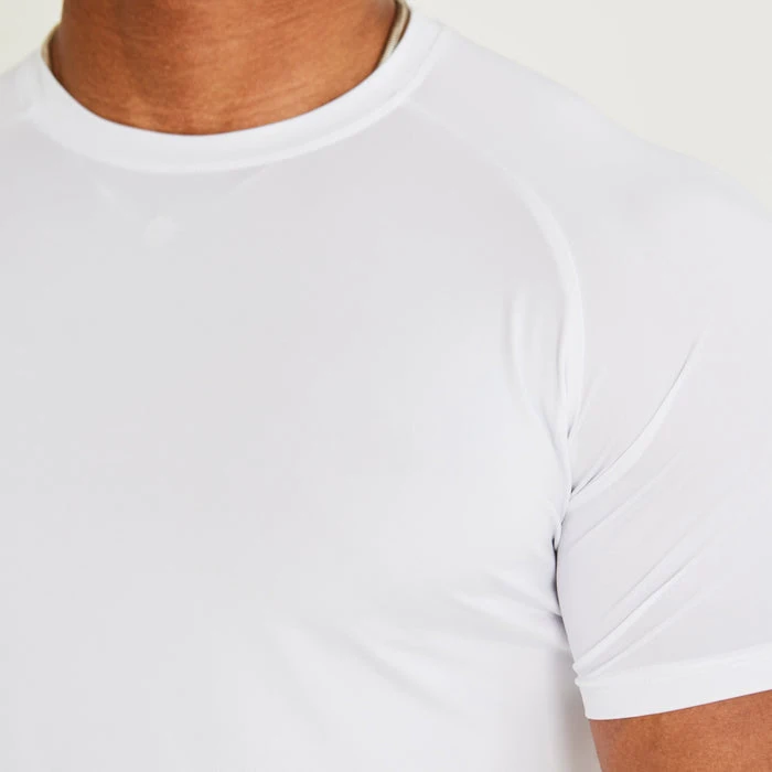 100% Polyester Mesh Fabric Performance Short Sleeve Muscle Fit Mens Breathable Gym T Shirt