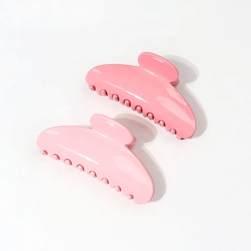 B.PHNE factory Custom logo pink hair accessories Eco-friendly Cellulose Acetate/plastic Hair Claw Clip for women