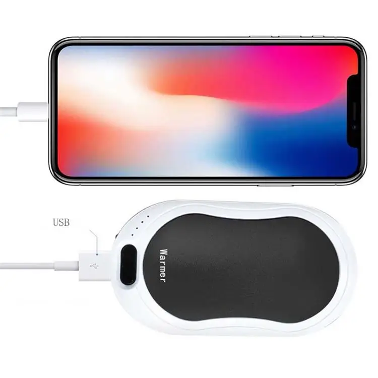 2022 Pocket Wholesale Hot Portable Reusable Hand Warmer Power Bank Dual Electric Hand Warmer Rechargeable Hand Warmer