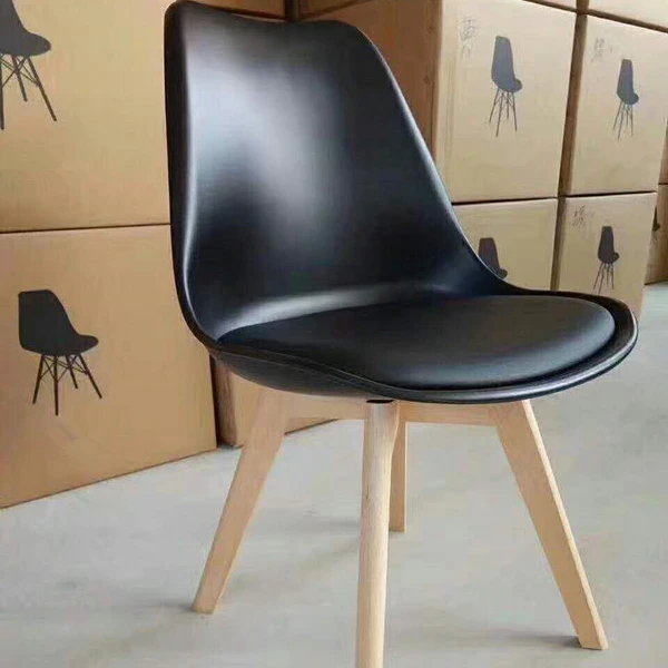 Tulip dining chair coffee chair with wooden leg