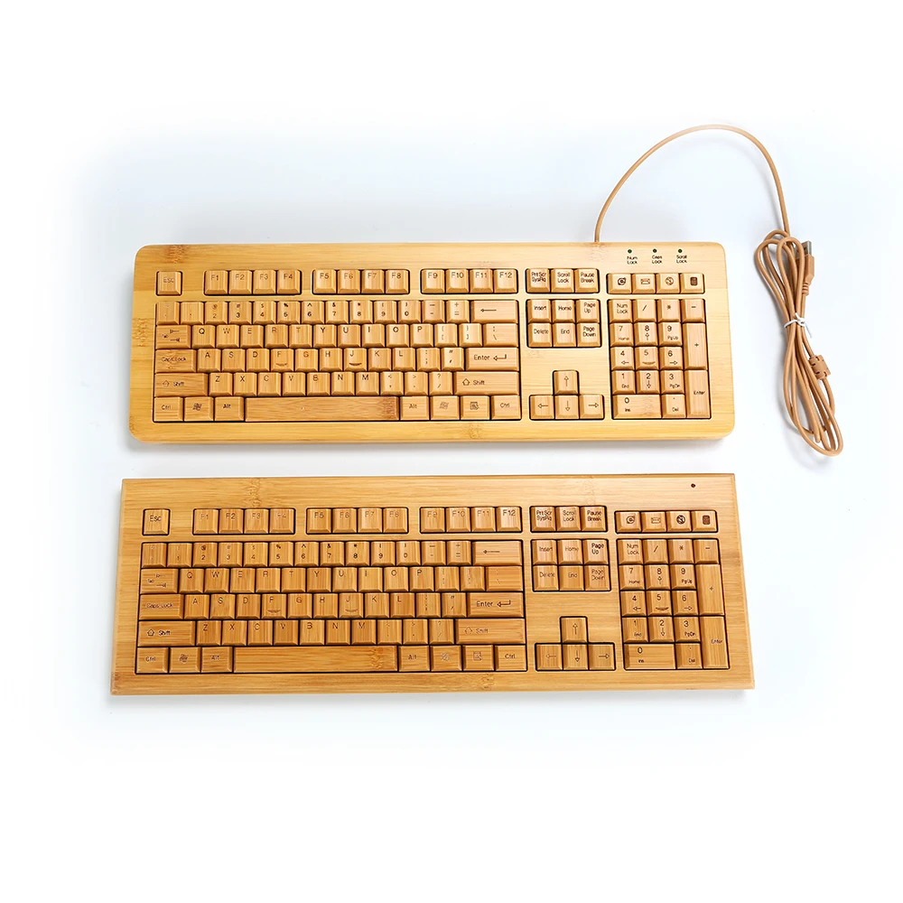 Wholesale Promotion Gift Eco-friendly Hmade Bamboo wireless wifi Keyboard  Mouse Combo