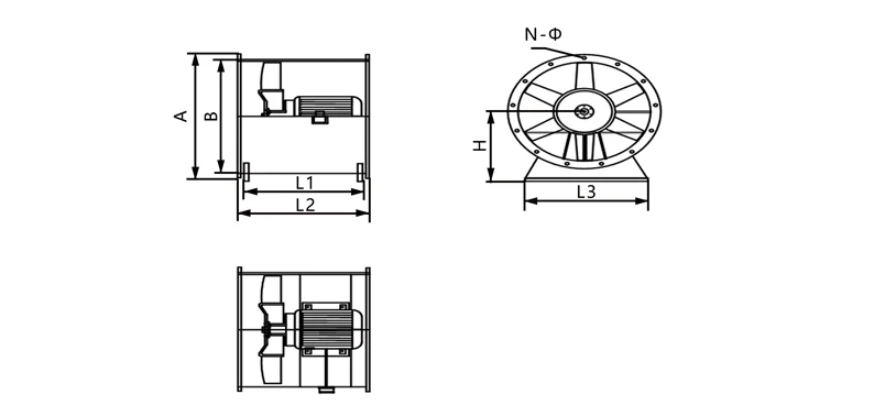 Plastic axial fan blade for ventilation or air conditioning