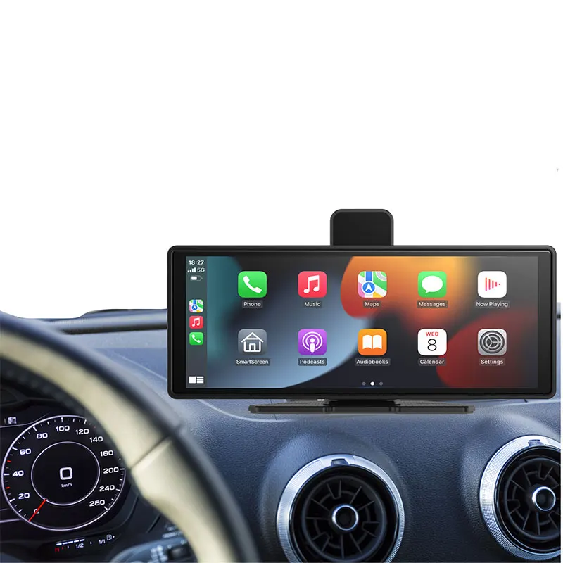 Portable 10.26-inch car DVD player for iPhone wireless Carplay Android auto global positioning system recorder car camera