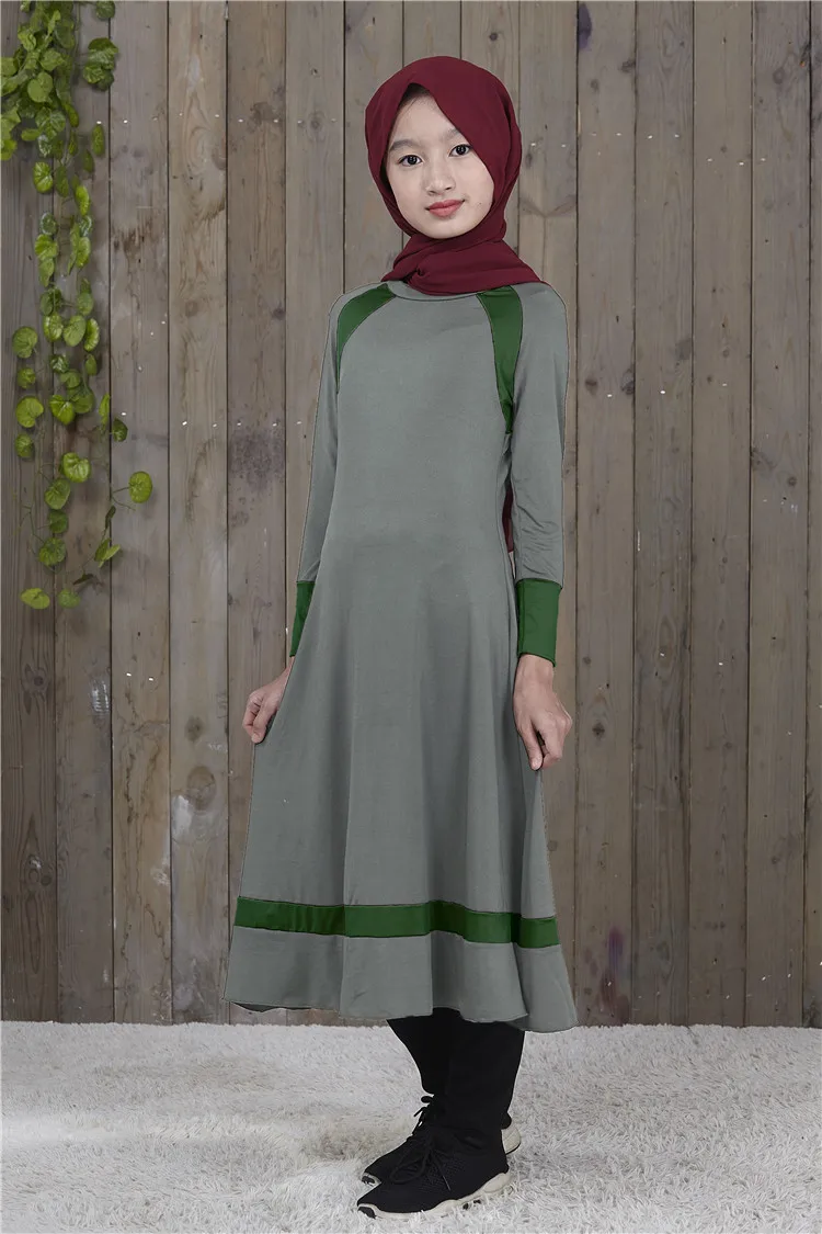 wholesale muslim girls Dress Clothing Arab children Muslim Prayer Clothes kids abayas kaftan YMY118