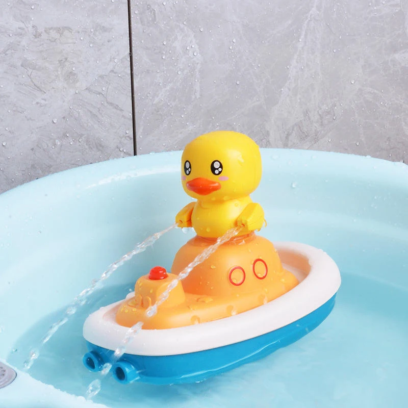 Best Seller Toddler Floating Bathtub Toys Electric Duck Shower Head Water Spray Duck Sprinkler for Kids Bath Toy