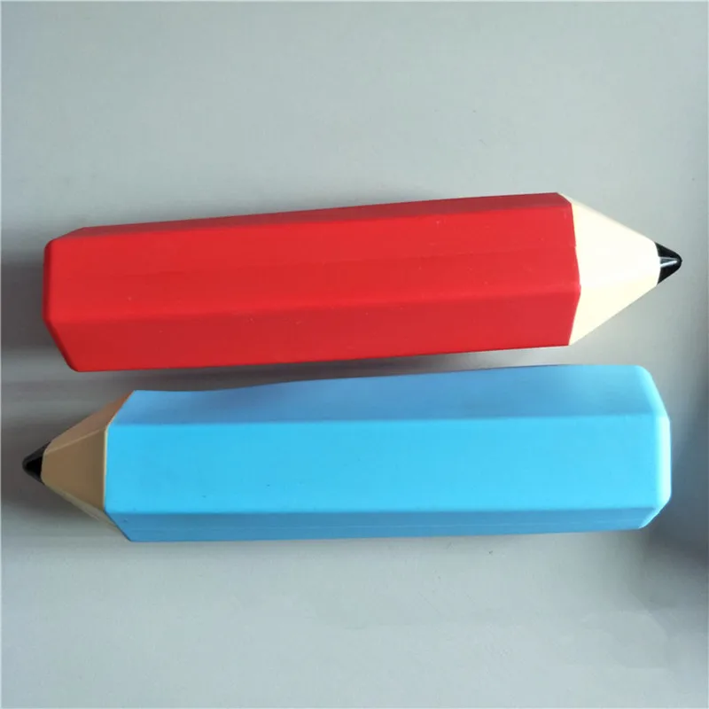 Silicone pencil shaped pencil case