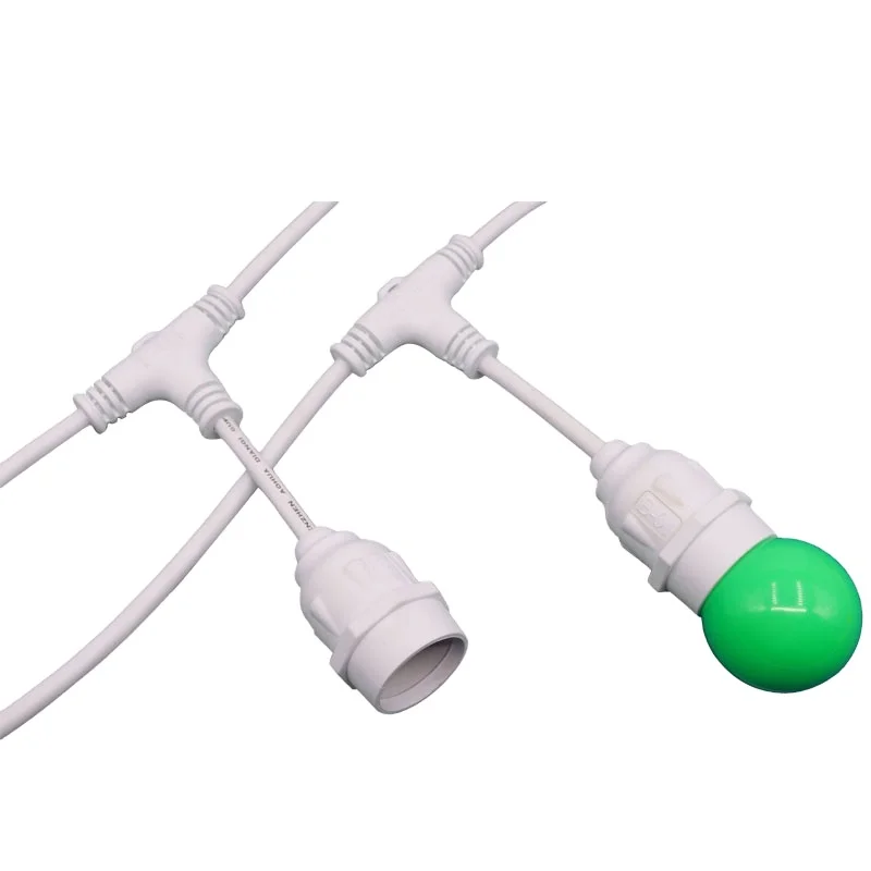 Праздничный светодиодный светильник AHUA, кабель, водонепроницаемый держатель для лампы, разъем e27