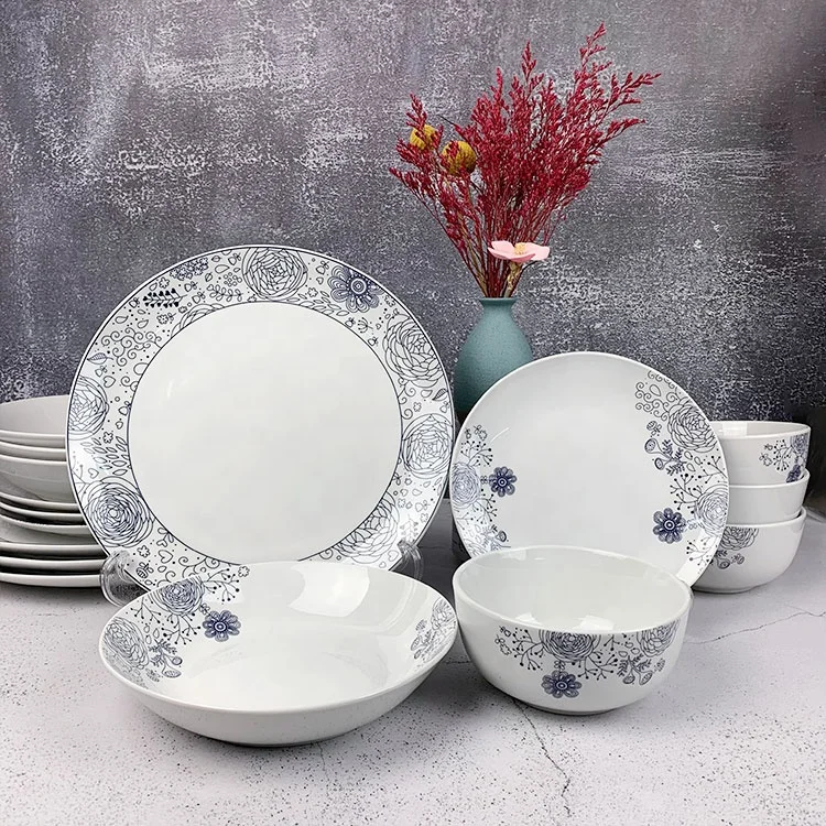 Китайская фабрика 32 пикселя сервис assiette роскошный набор фарфоровой посуды в европейском стиле