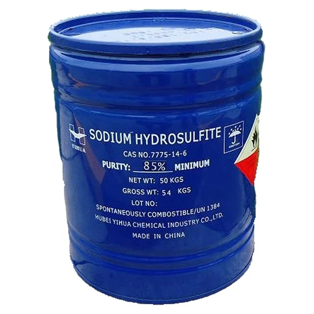 
sodium hydrosulphite (Na2S2O4) 7775-14-6 85%, 88% 90% Min. 