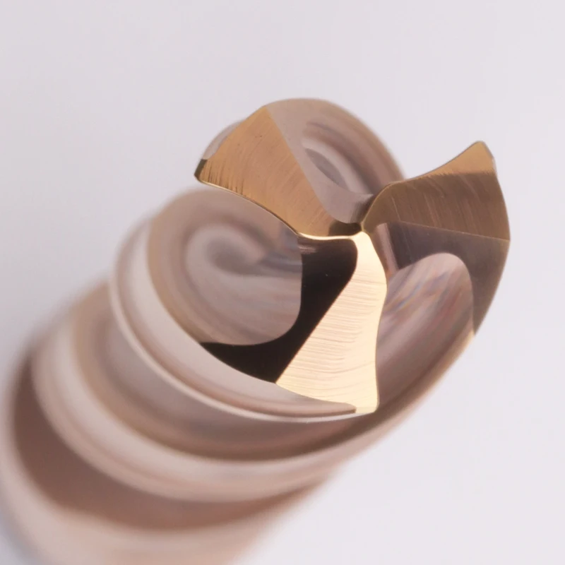 High-precision three-edged alloy drill bit, drilling tool with 3 cutting edges Bronze-coated machined steel