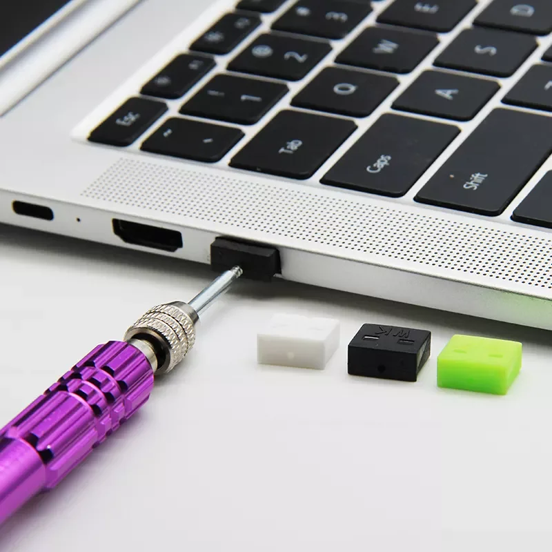 Special Design Type A USB Port Data Security Locking Device Physical USB Port Lock Set with Key Custom Packaging