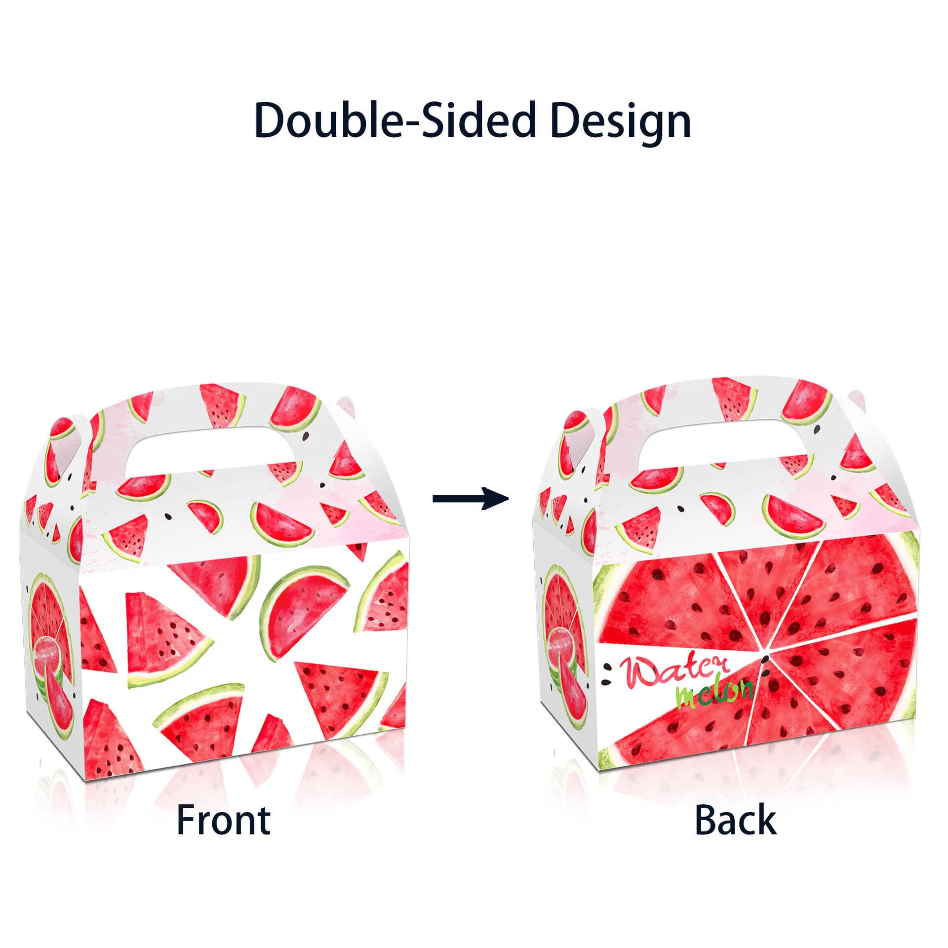 Pafu Watermelon Party Paper Boxes Candy Boxes Summer Fruit Birthday Party Supplies for Summer Pool Party Decorations