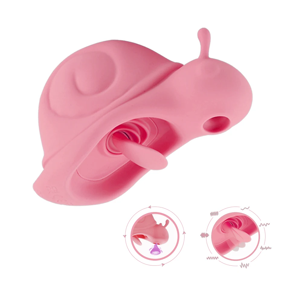 New Amazon Waterproof Silicone Tongue Licking sex toy shunge Clitoral Sucking Vibrating Snail Vibrator For Woman