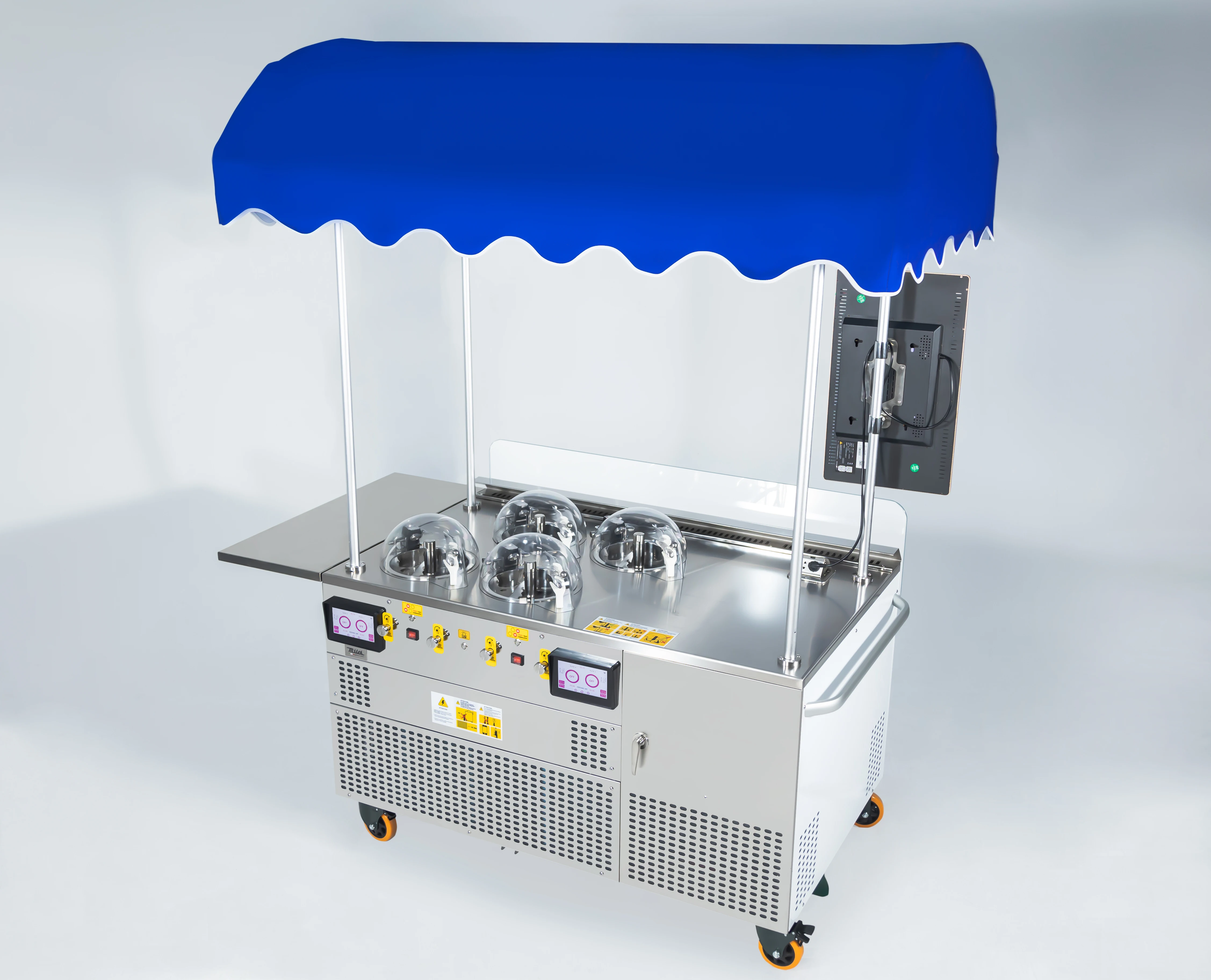 Gelato CART outdoor fresh gelato 4 tubs continuous churning silky smooth texture Canopy & body with customer logo Customization
