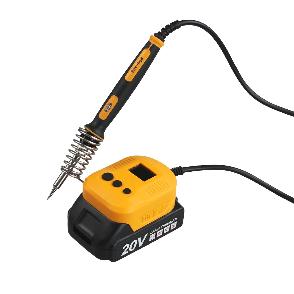 Portable 60W 20V Soldering Iron Station Adjustable Temperature LCD Display Screen display Temperature Soldering Iron Pen
