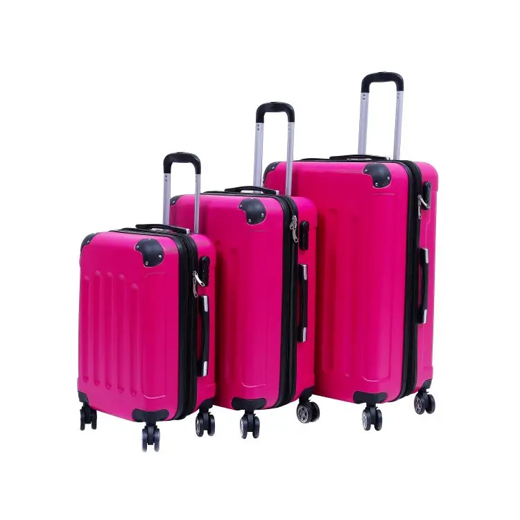 20 years experience manufacturer hot sale  shine colorful travelling bags luggage trolley set suitcase 28 inch