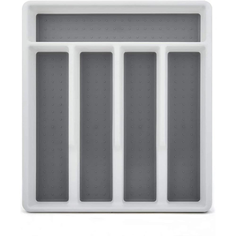 
Compact cutlery kitchen desk drawer organiser plastic silverware tray pvc flatware cutlery storage drawer organizer tray 