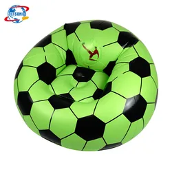 Inflatable Relax Sofa 61cm H Green Soccer Chair Custom  Chair Inflatable Couch