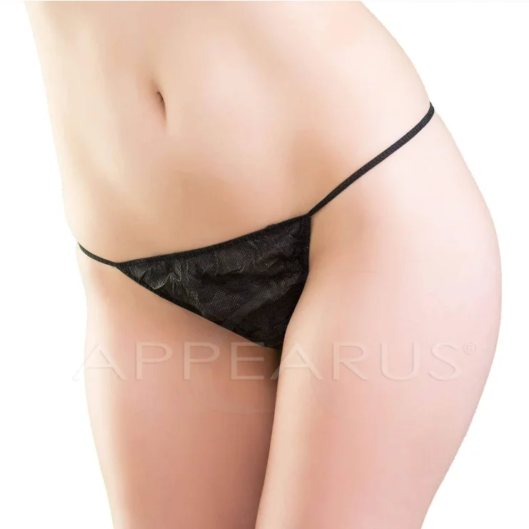 Breathable and comfortable Wholesale disposable underwear thong for spa salon swimming use, each individually packaged