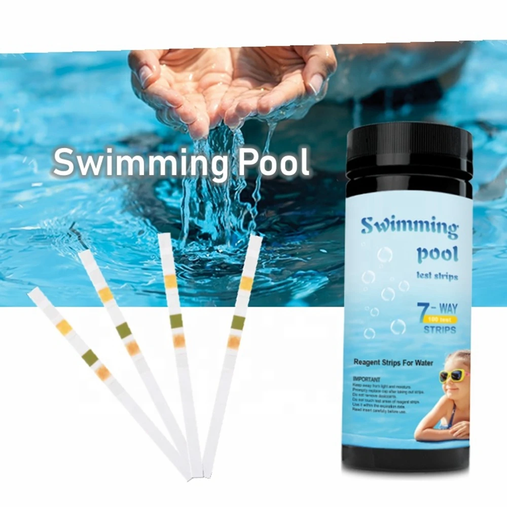 Factory wholesale 7 in 1 water quality tester strips for swimming pool pond water