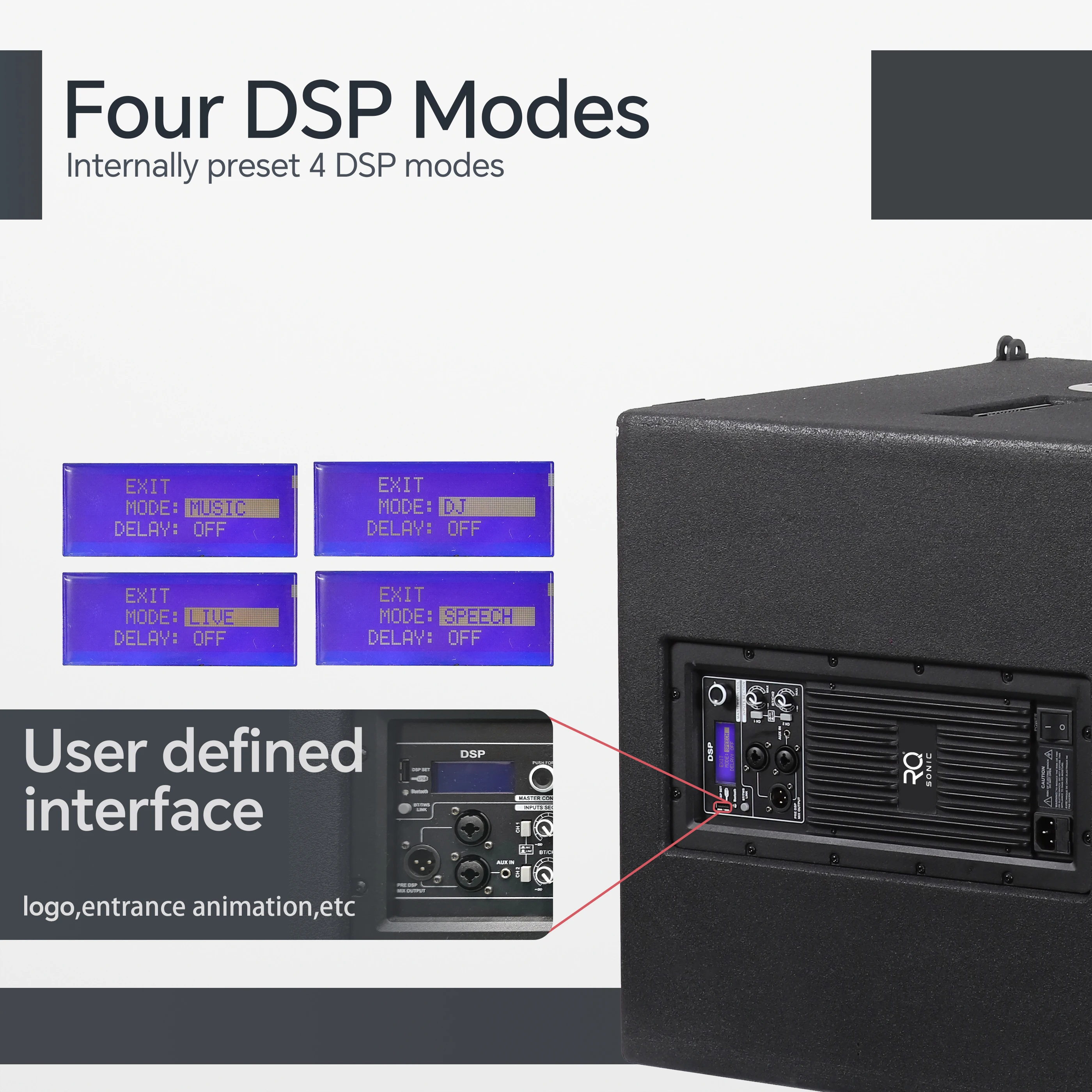 RQSONIC LAP615TD3-4.6K Wooden Sound System Line Array Speakers PA System Professional Active Line Array