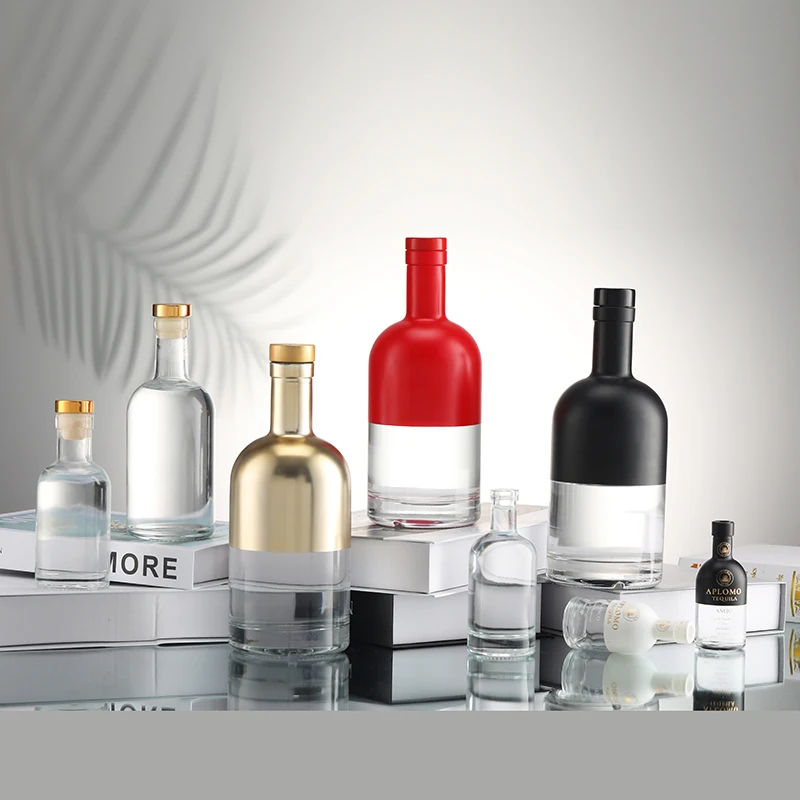Logo Custom 50ml 100ml Wholesale Empty Mini Liquor Glass Shot Bottles With Aluminum Cap For Liquor