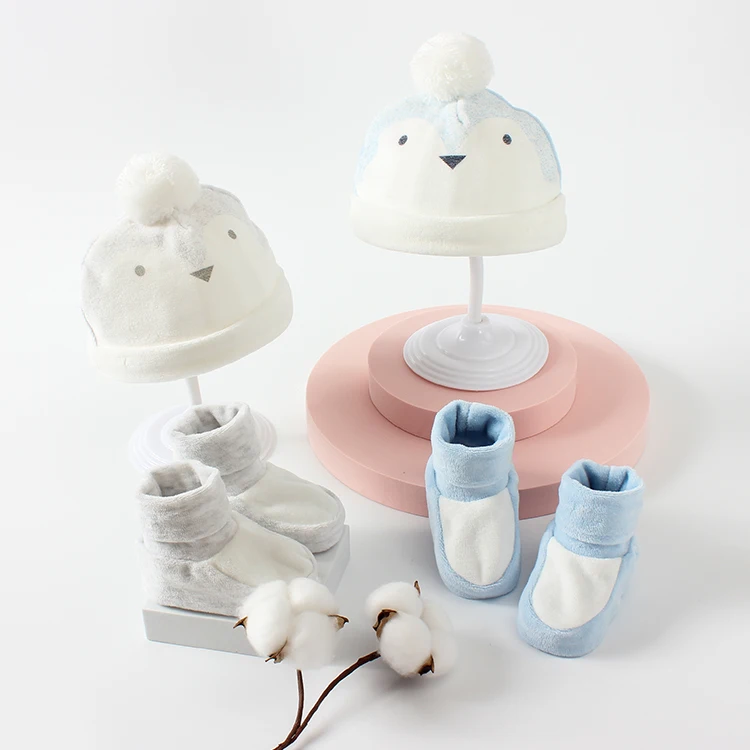 На осень и зиму, Милые серые и синие очень мягкие шапочки для новорожденных мальчиков и девочек, детская обувь, шапка, наряды