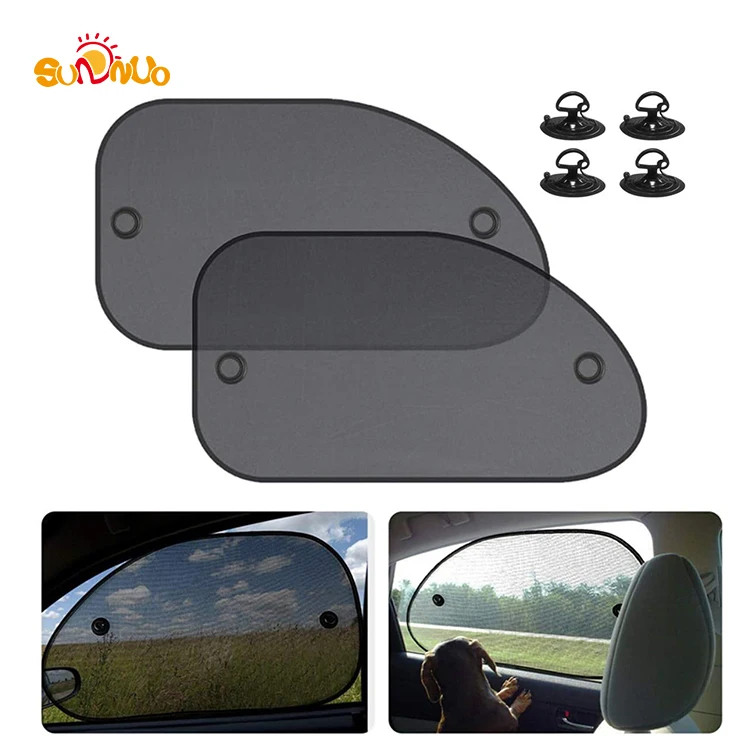 SUNNUO 2 Pack Universal Cling Sunshade for Car Windows