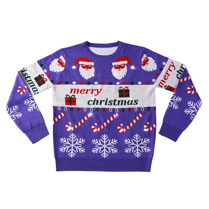 2022 new style LED Light Promotion Festival  Christmas Unisex Ugly Christmas Jumper pullover Sweater