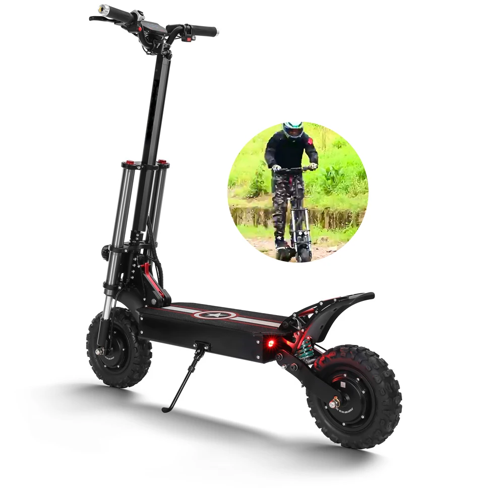 Chinese Best 2 Wheel Scooter 60v 2400w 3200w Dual Motor Folding off Road Tire Electric Scooter for Adults