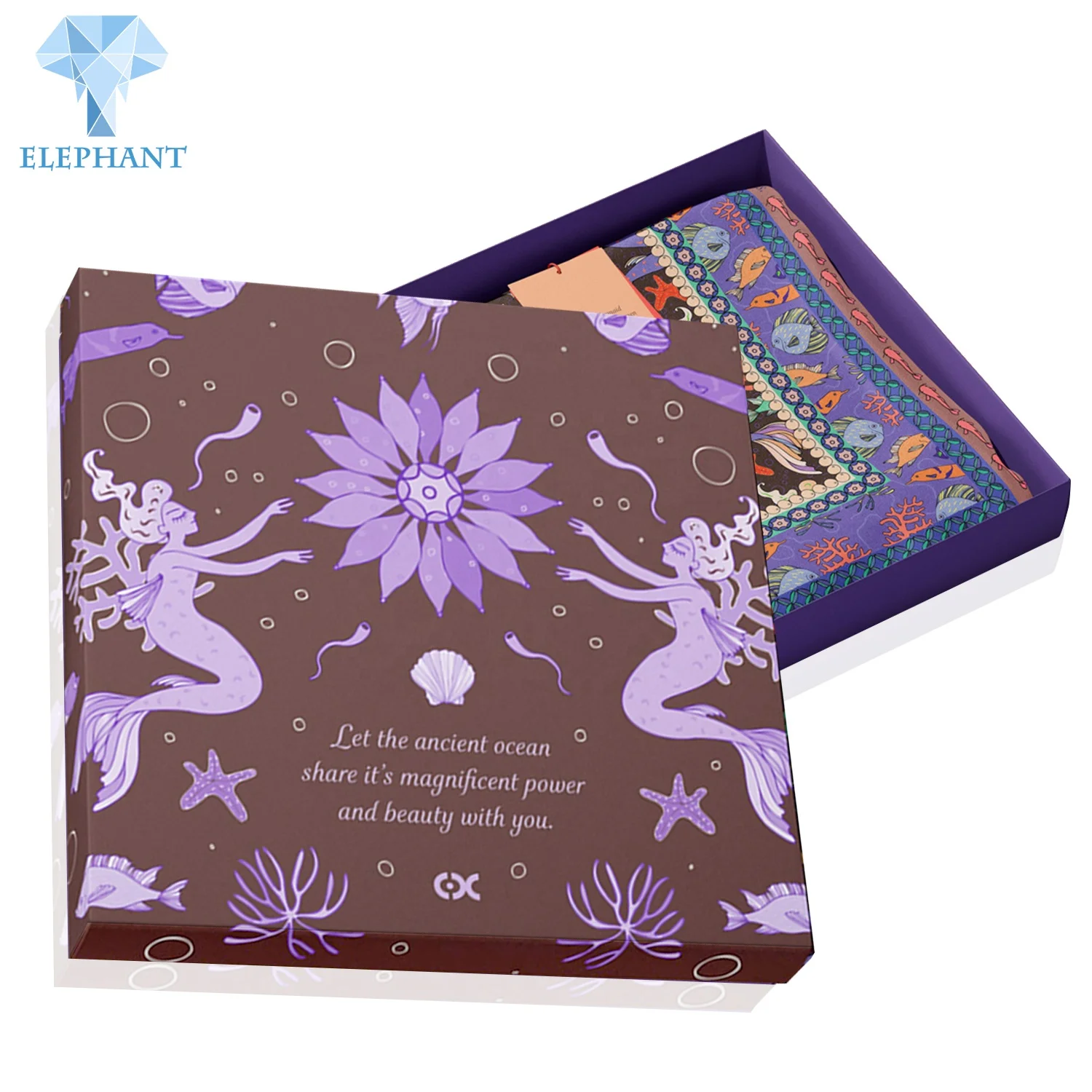 Custom Logo Printing Personalised Eco Friendly Scarf Hijab Gift Packaging Box