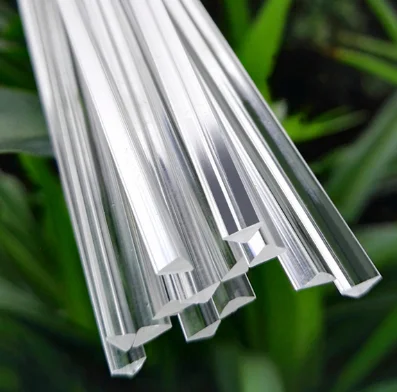 3x3x1200 мм прозрачный ПММА треугольный стержень треугольный плексированный стеклянный стержень прозрачный треугольный пластиковый акриловый стержень