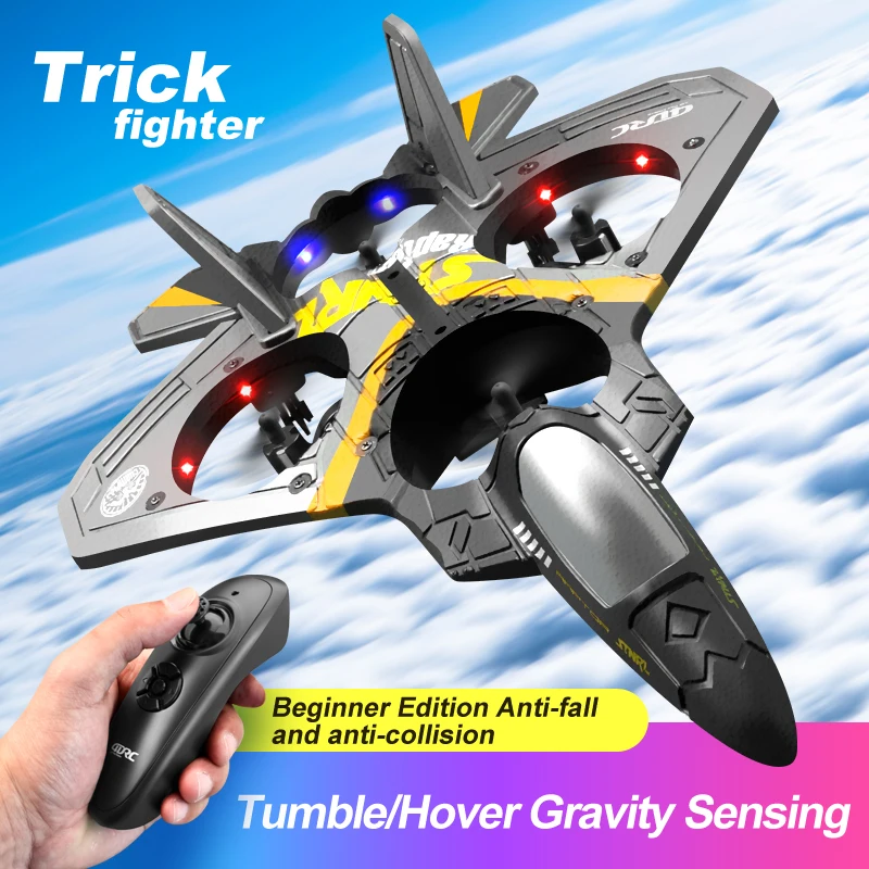 2.4G Remote Control Glider for Kids EPP Foam RC Airplane Toy Gravity Sensor RC Stunt Aircraft 6CH Glider Aircraft Easy to Fly