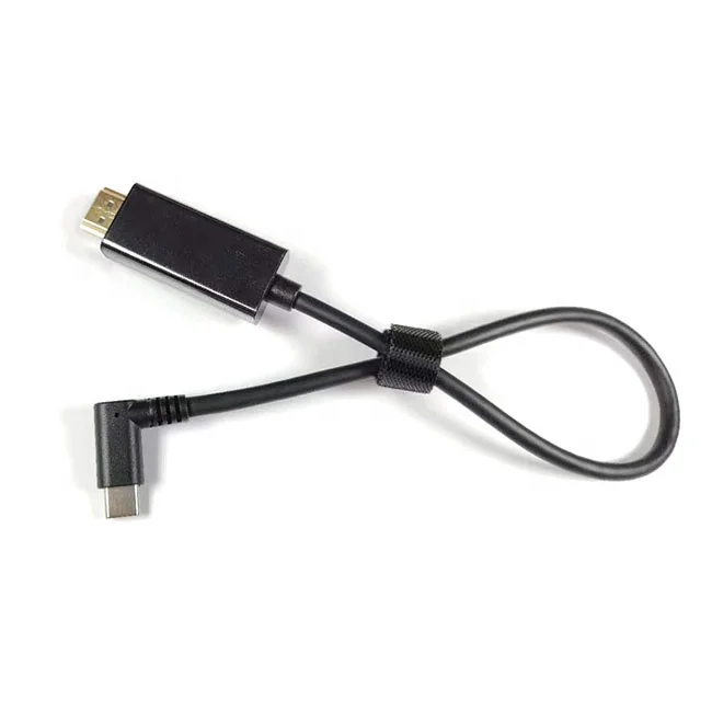 Hd Video Audio 4k 8k Right Angle Type C to Male HDMI Cable Adaptor