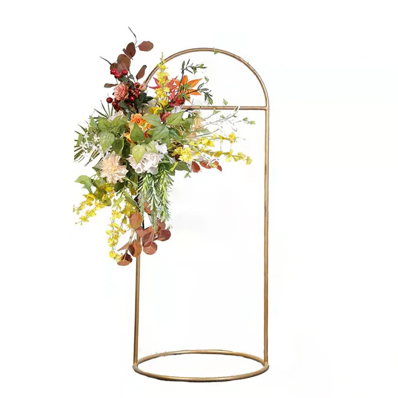 Iron Flower Gate Wedding Props Stage Backdrop Stand Welcome Sign Stand Lawn Wedding Flower Rack