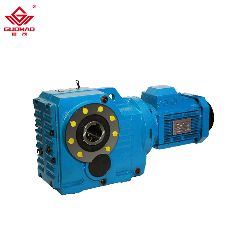Guomao Helical Bevel Gear Reducer 90 Degree Gearbox 3 Phase Motor