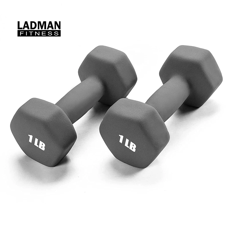 Anti-Slip Anti-roll Solid Cast Iron women Hex Shape Colorful neoprene dumbbells for home fitness