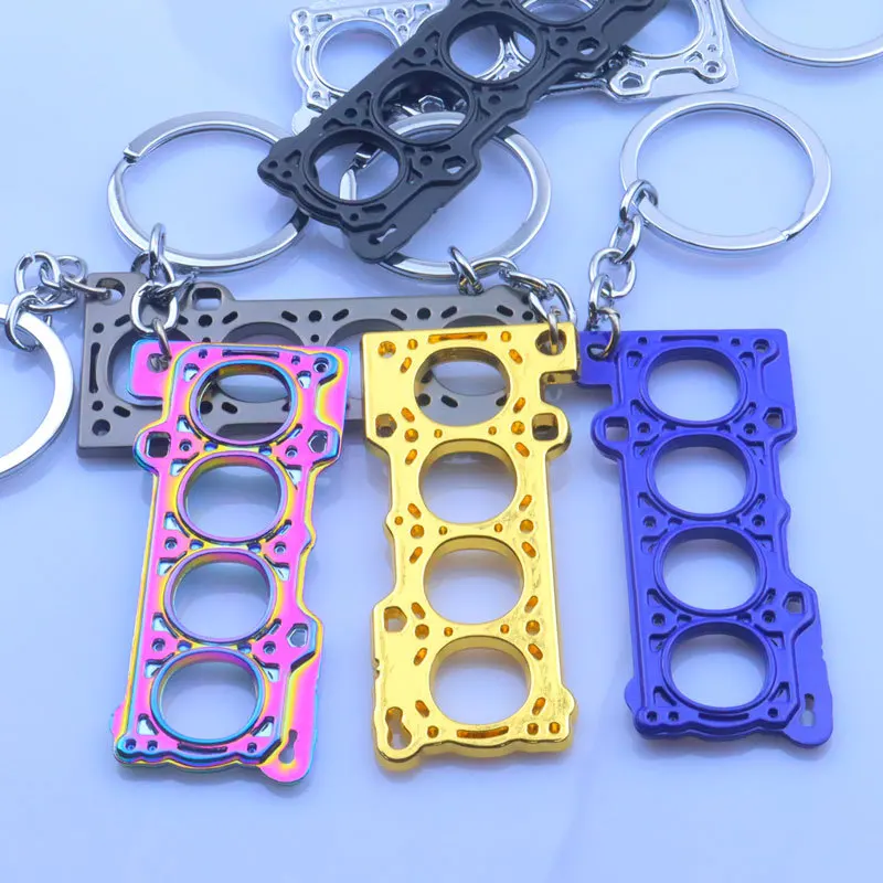 Wholesale Mini Simulation Engine Gasket Keychain Zinc Alloy Auto Parts 3D key chain Creative Gifts Custom Logo Car Key Chain