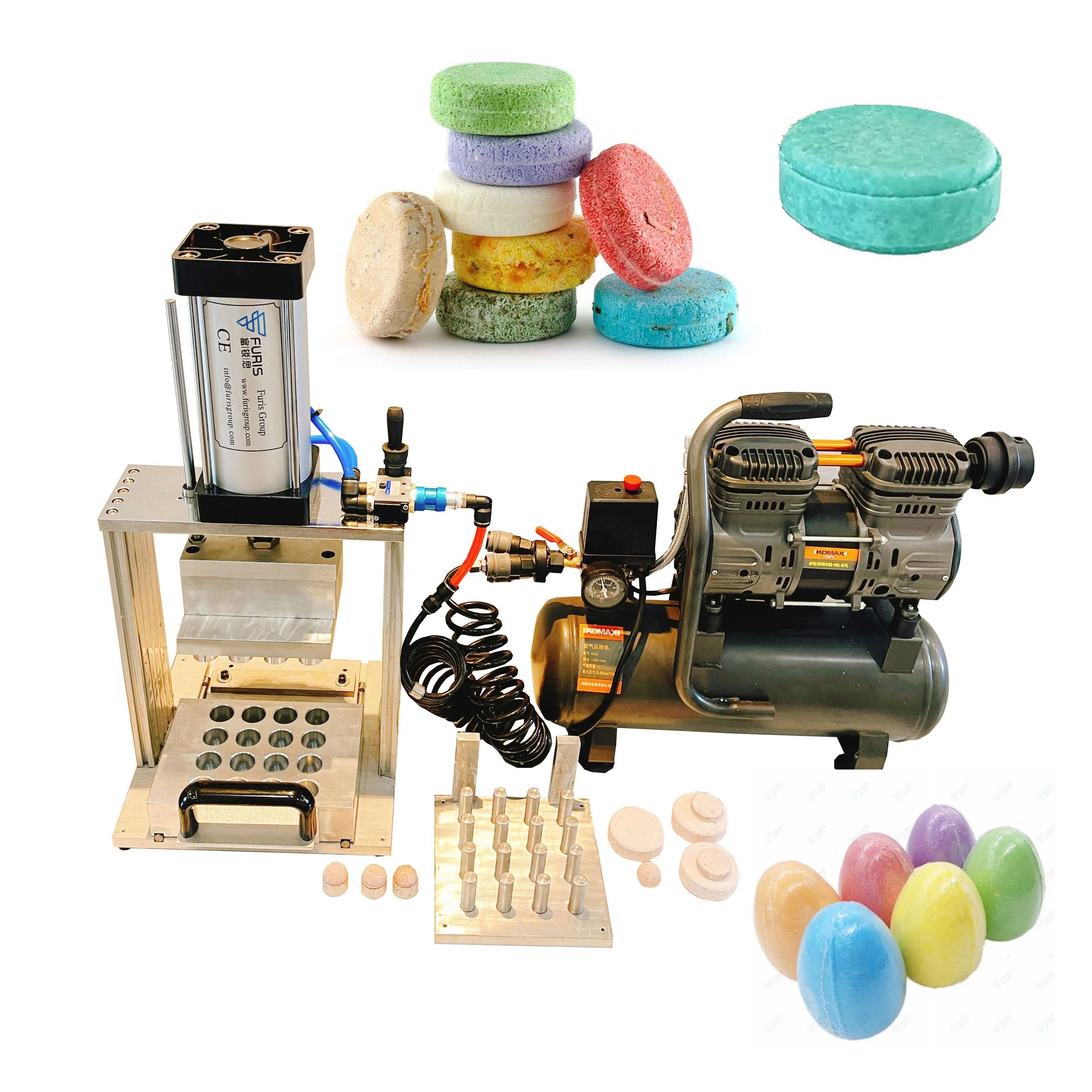 2023 China Factory Mini Rainbow Bath Bomb Salt Balls Making Machine Donuts Soap Ball Spa Oil Hand Press for Wet Powder supplier
