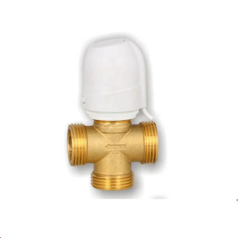 China supplier  brass cold and hot water thermostatic mixing valve for solar heating