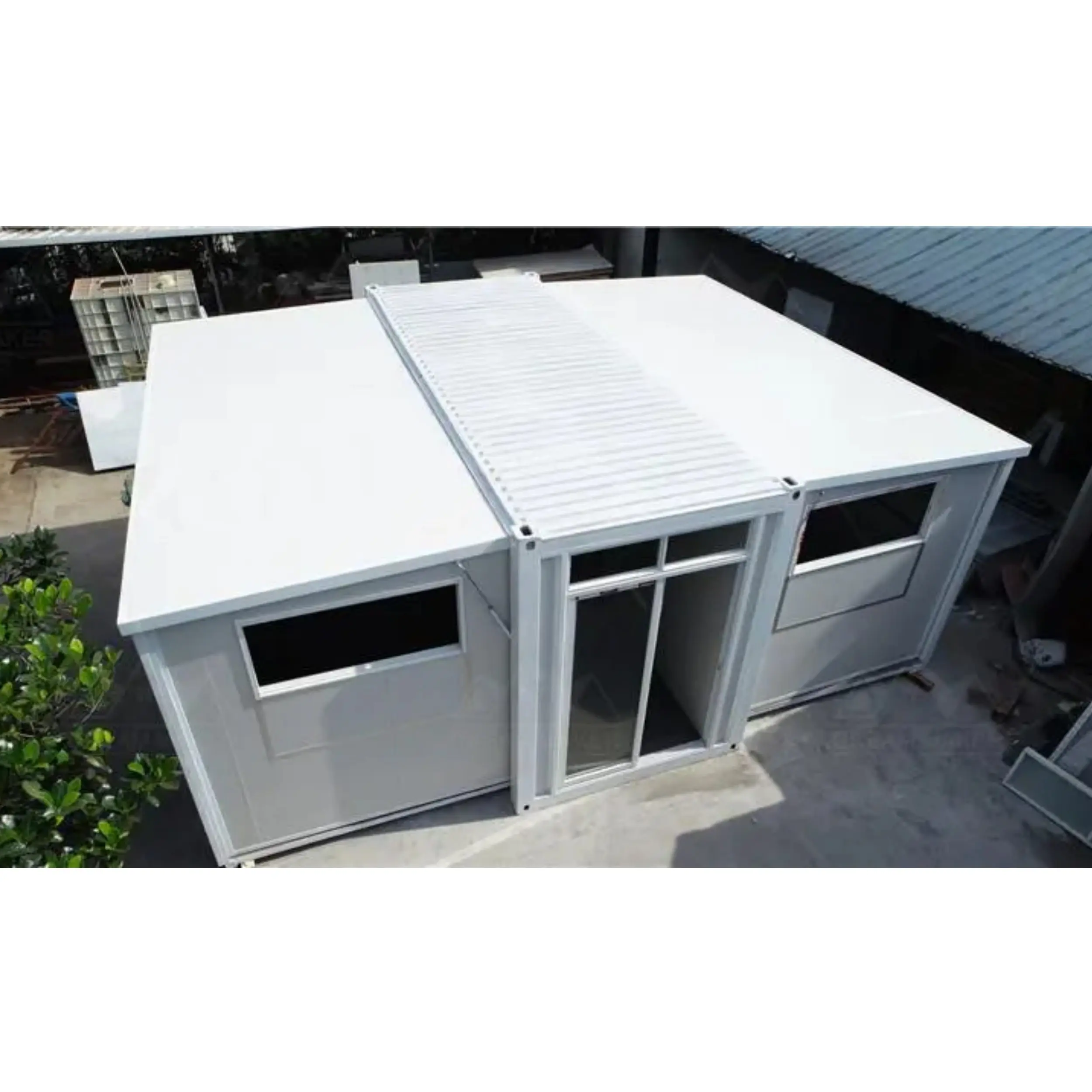 Лучший недорогой раздвижной контейнерный дом с защитой от дождя, сразу после установки