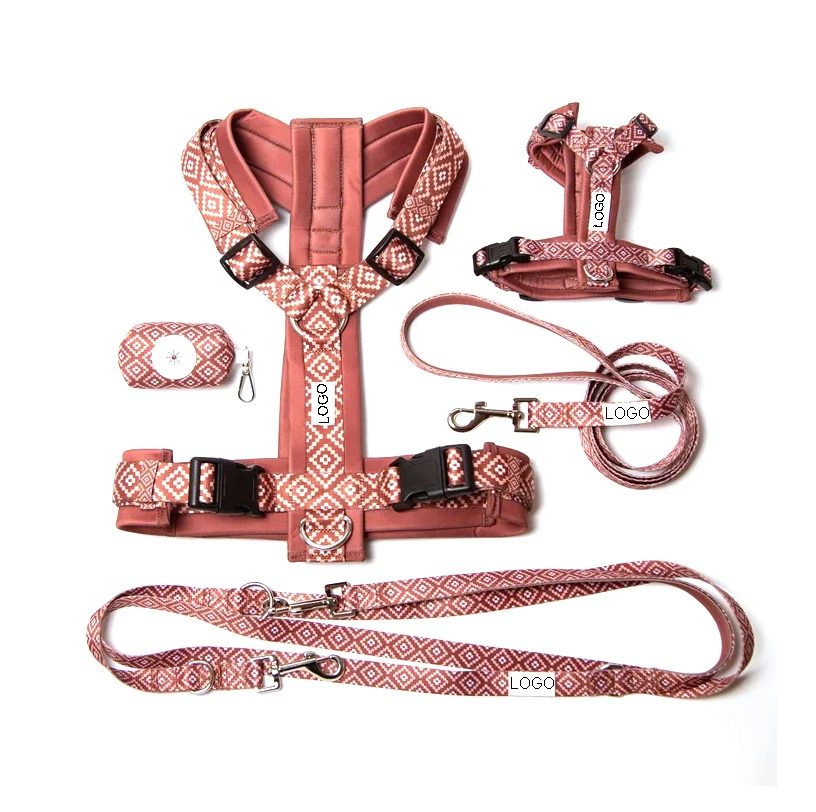 No Pull Y Dog Harness Adjustable Nylon Easy Control Medium Large Dog Harness No Choke Pet Vest Collar Leash