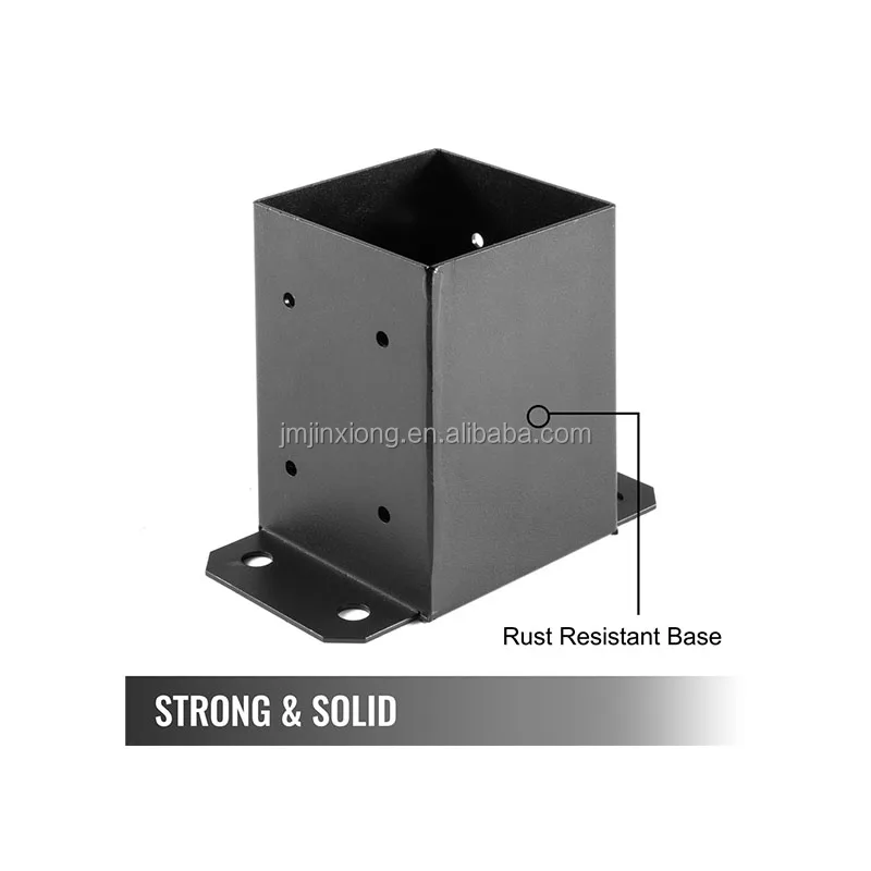 Bracket Holder Fence Post Base Mount 3 5 10 Pcs Concrete Deck Post Anchor Powder Coated 2.5 Lbs With 26 Self-tapping Screws