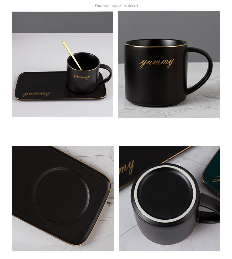 Custom logo porcelain coffee ceramic vintage tea cup and saucer set