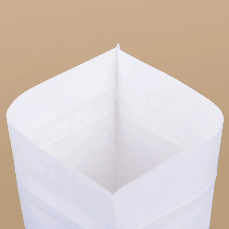 Белая Крафтовая бумага стоячие пакеты для упаковки пищевых продуктов doypack на молнии крафт-пакеты с окном
