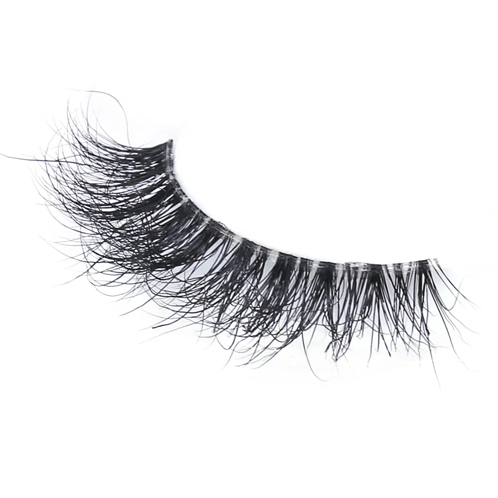 
Invisible Band Mink Lashes 3D Real Mink Fur Strip Eyelashes Clear Band 3D Mink lashes handmade eyelash vendor 